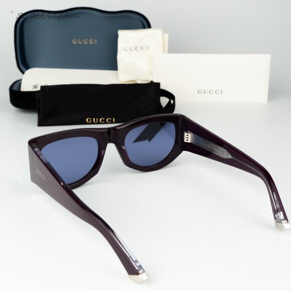 Gucci Women Sunglasses Violet Rectangular GG1917S 010 BRAND NEW - Picture 7 of 7